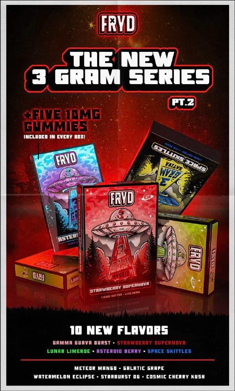 Fryd-3G-Disposable-Vapes-Five-10MG-Gummies
